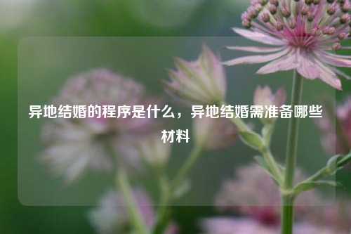 异地结婚的程序是什么，异地结婚需准备哪些材料-第1张图片-情感百科_恋爱技巧_男女网恋_恋爱攻略_婚姻资讯_婚内出轨_情感百科之家