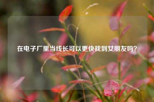 在电子厂里当线长可以更快找到女朋友吗？-第1张图片-情感百科_恋爱技巧_男女网恋_恋爱攻略_婚姻资讯_婚内出轨_情感百科之家